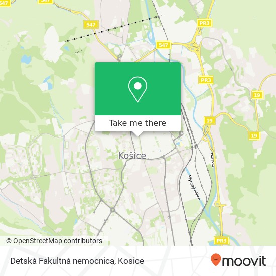 Detská Fakultná nemocnica map