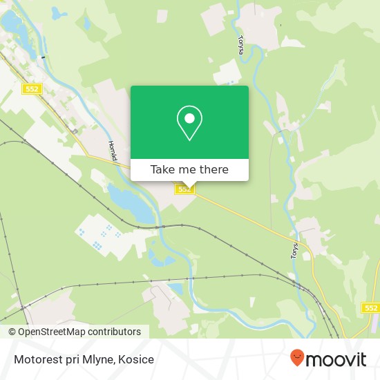 Motorest pri Mlyne map