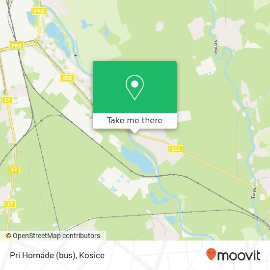 Pri Hornáde (bus) map