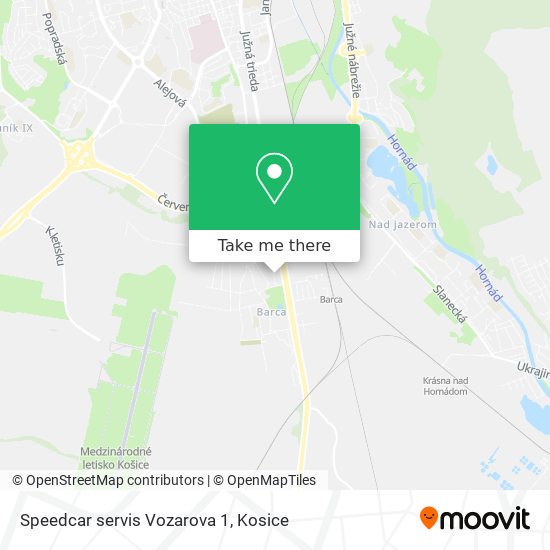 Speedcar servis Vozarova 1 map