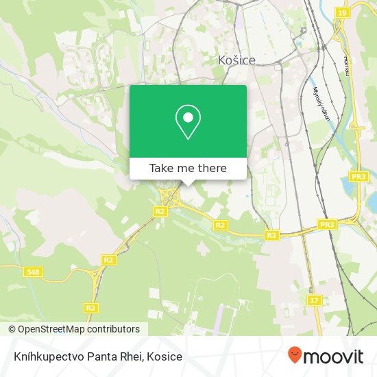 Kníhkupectvo Panta Rhei map