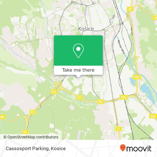Cassosport Parking map