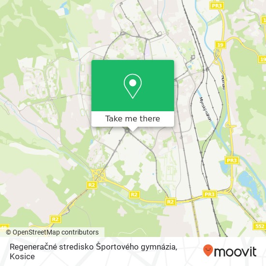 Regeneračné stredisko Športového gymnázia map