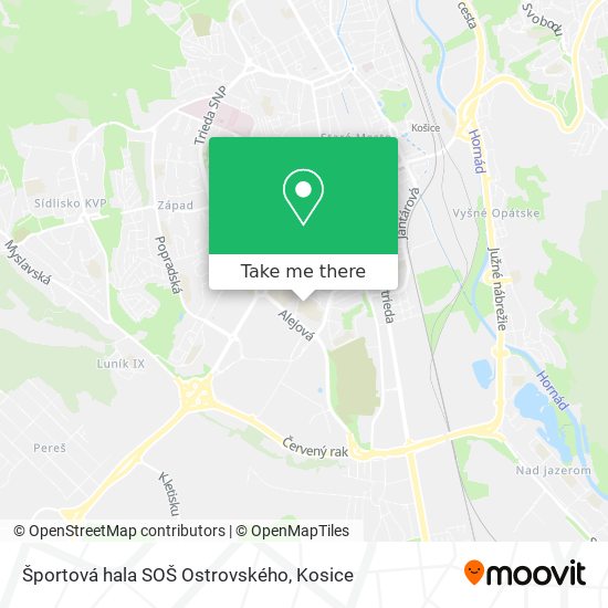 Športová hala SOŠ Ostrovského map