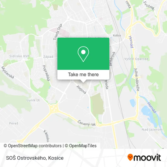 SOŠ Ostrovského map