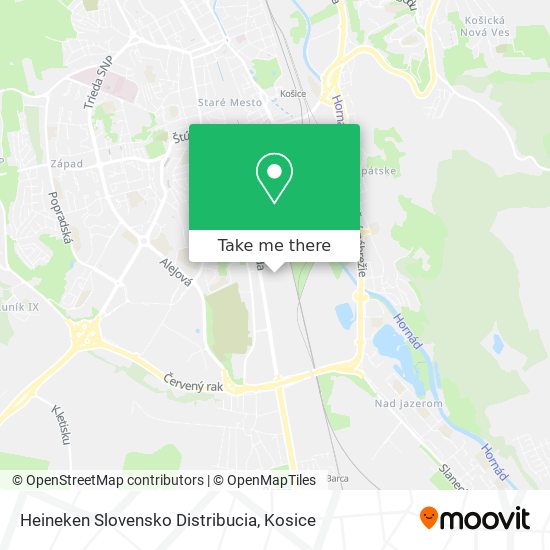 Heineken Slovensko Distribucia map