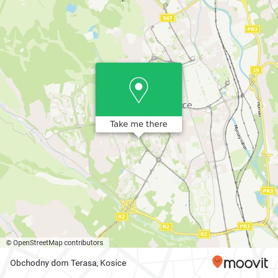 Obchodny dom Terasa map