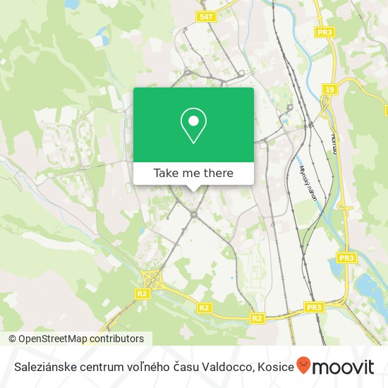 Saleziánske centrum voľného času Valdocco map