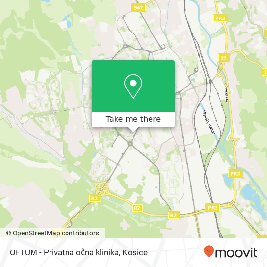 OFTUM - Privátna očná klinika map