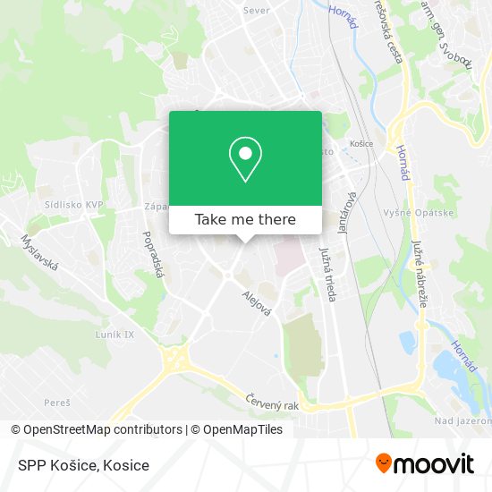 SPP Košice map