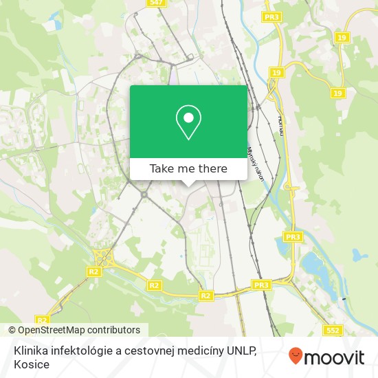 Klinika infektológie a cestovnej medicíny UNLP map