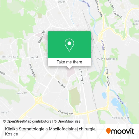 Klinika Stomatologie a Maxilofacialnej chirurgie map