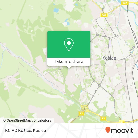 KC AC Košice map