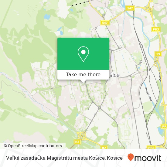 Veľká zasadačka Magistrátu mesta Košice map