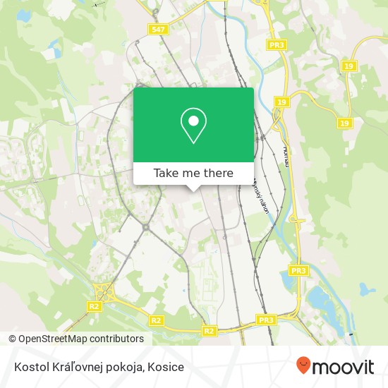 Kostol Kráľovnej pokoja map