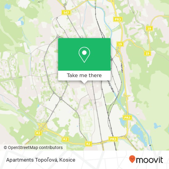 Apartments Topoľová map