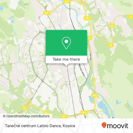 Tanečné centrum Latino Dance map