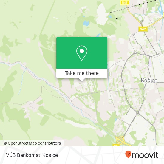 VÚB Bankomat map