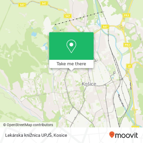 Lekárska knižnica UPJŠ map