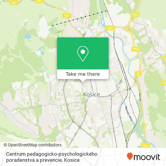 Centrum pedagogicko-psychologického poradenstva a prevencie map