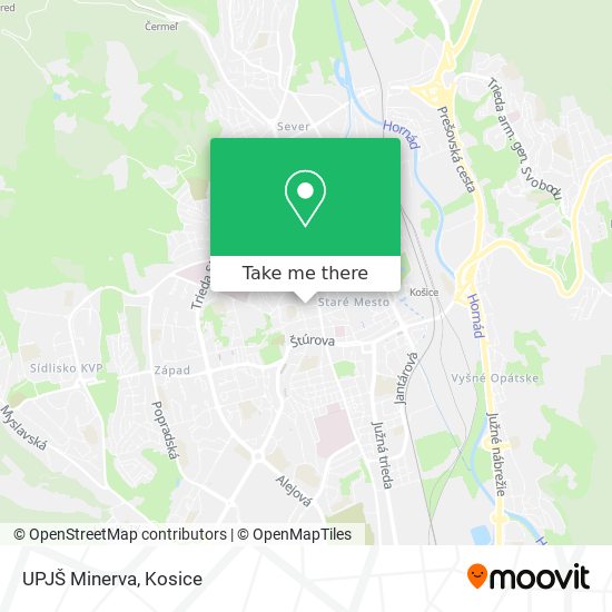 UPJŠ Minerva map