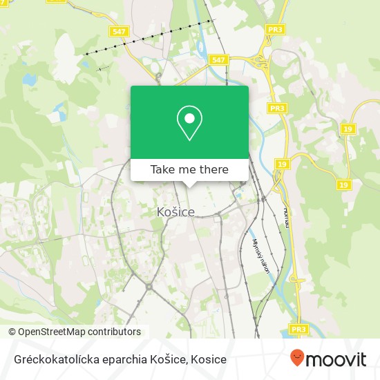 Gréckokatolícka eparchia Košice map