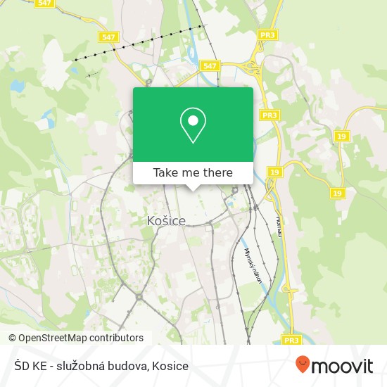 ŠD KE - služobná budova map