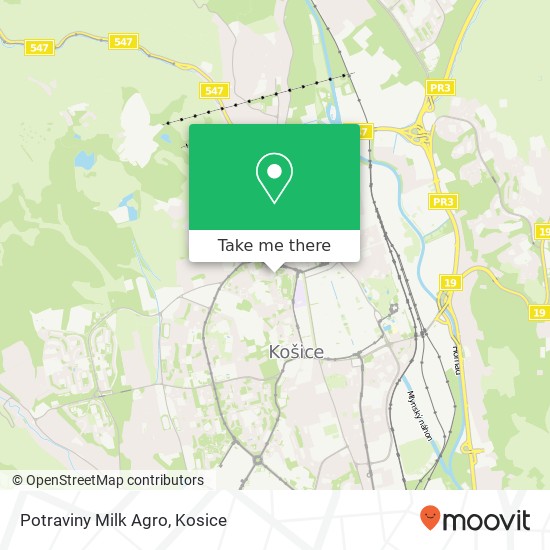 Potraviny Milk Agro map