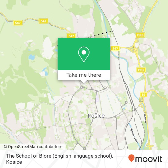 The School of Blore (English language school) map