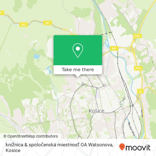 knižnica & spoločenská miestnosť OA Watsonova map