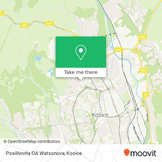 Posilňovňa OA Watsonova map