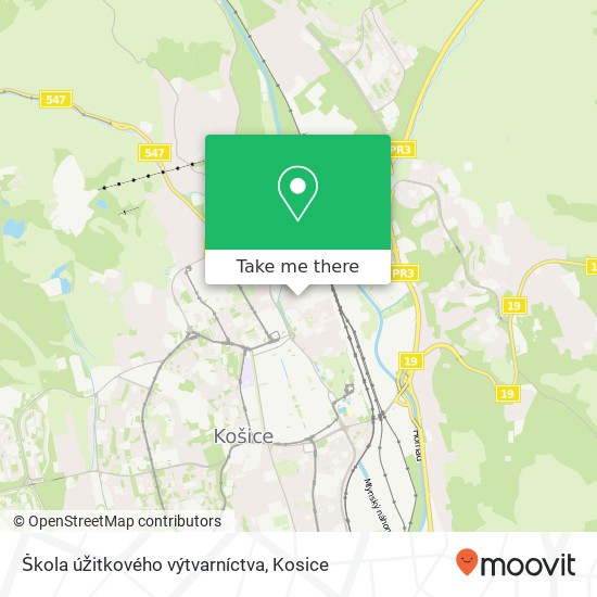 Škola úžitkového výtvarníctva map