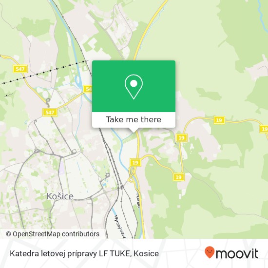 Katedra letovej prípravy LF TUKE map