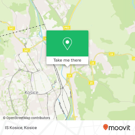 IS Kosice map