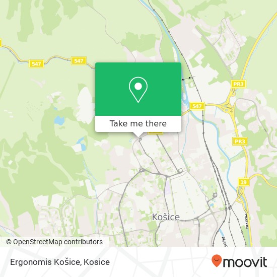 Ergonomis Košice map