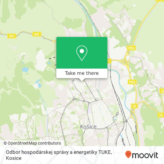 Odbor hospodárskej správy a energetiky TUKE map