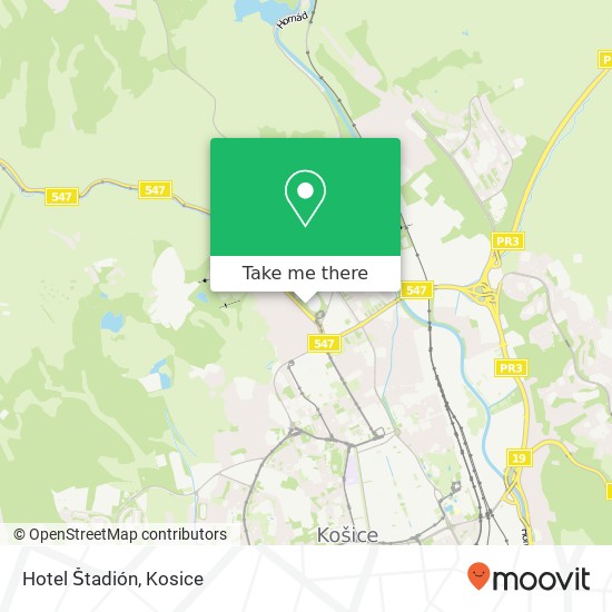 Hotel Štadión map