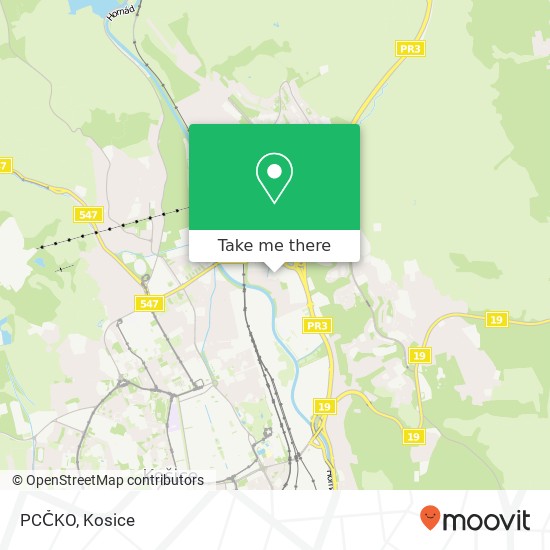 PCČKO map