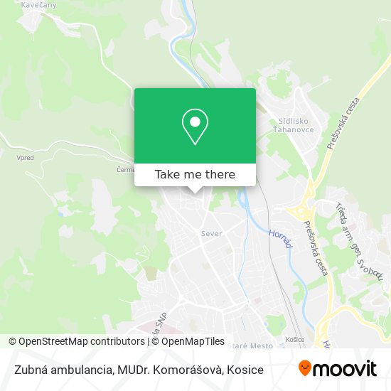 Zubná ambulancia, MUDr. Komorášovà map