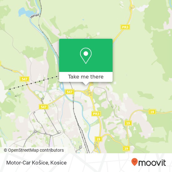 Motor-Car Košice map
