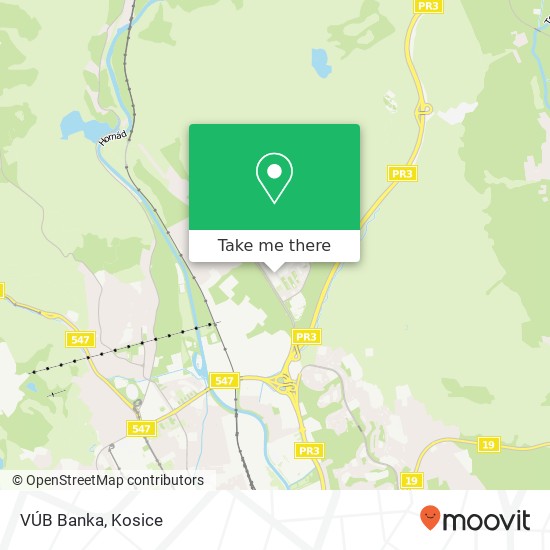 VÚB Banka map