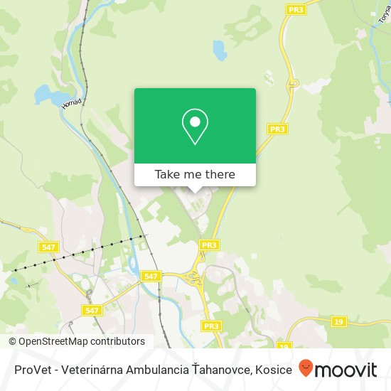 ProVet - Veterinárna Ambulancia Ťahanovce map