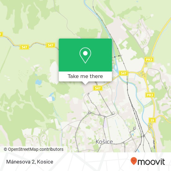 Mánesova 2 map