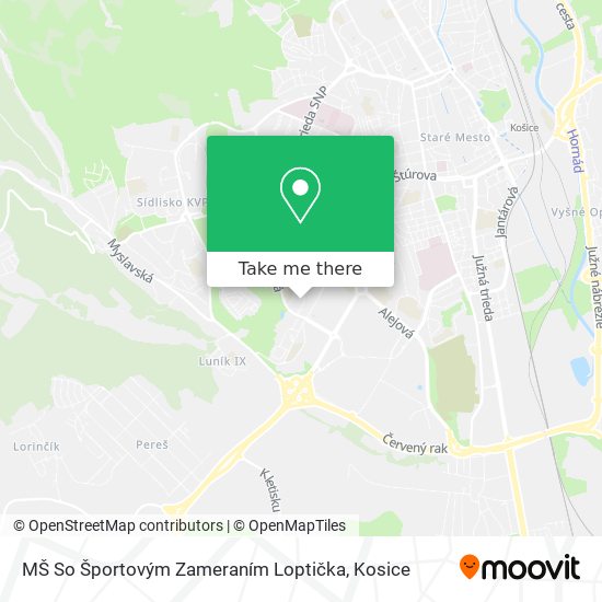 MŠ So Športovým Zameraním Loptička map