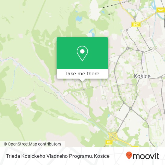 Trieda Kosickeho Vladneho Programu map