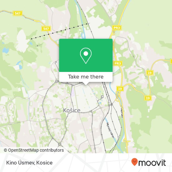 Kino Úsmev map