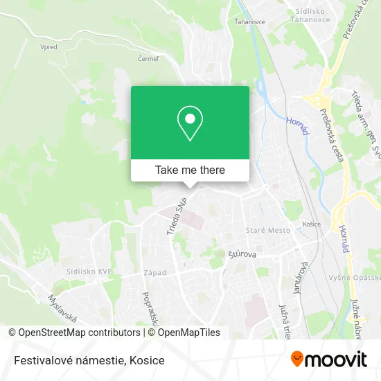 Festivalové námestie map