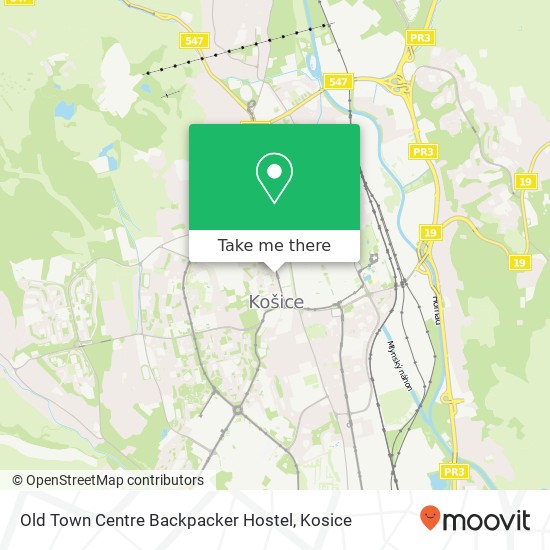 Old Town Centre Backpacker Hostel map