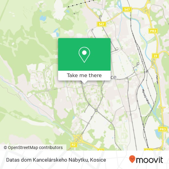 Datas dom Kancelárskeho Nábytku map