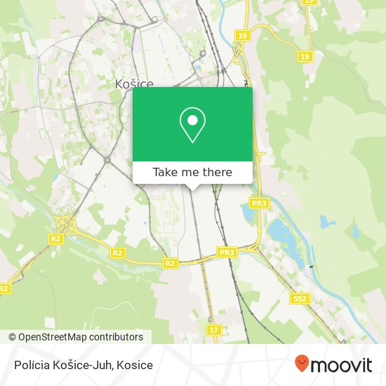 Polícia Košice-Juh map